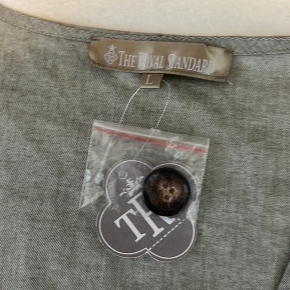 The Royal Standard Dorado Cotton Lightweight Wrap Dress Olive NWT Sz L - Picture 4 of 9